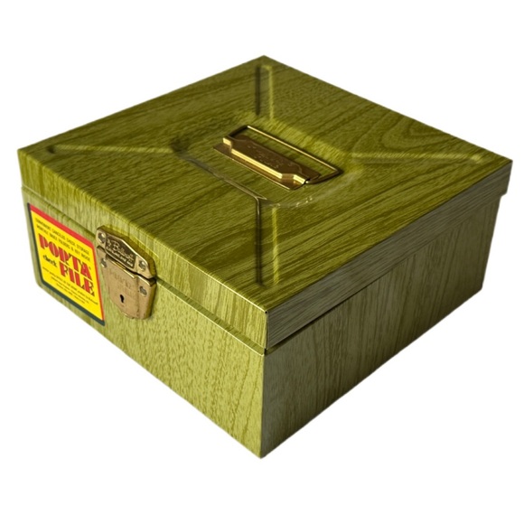 Vintage 60s Porta File Green Metal Box - Picture 1 of 8